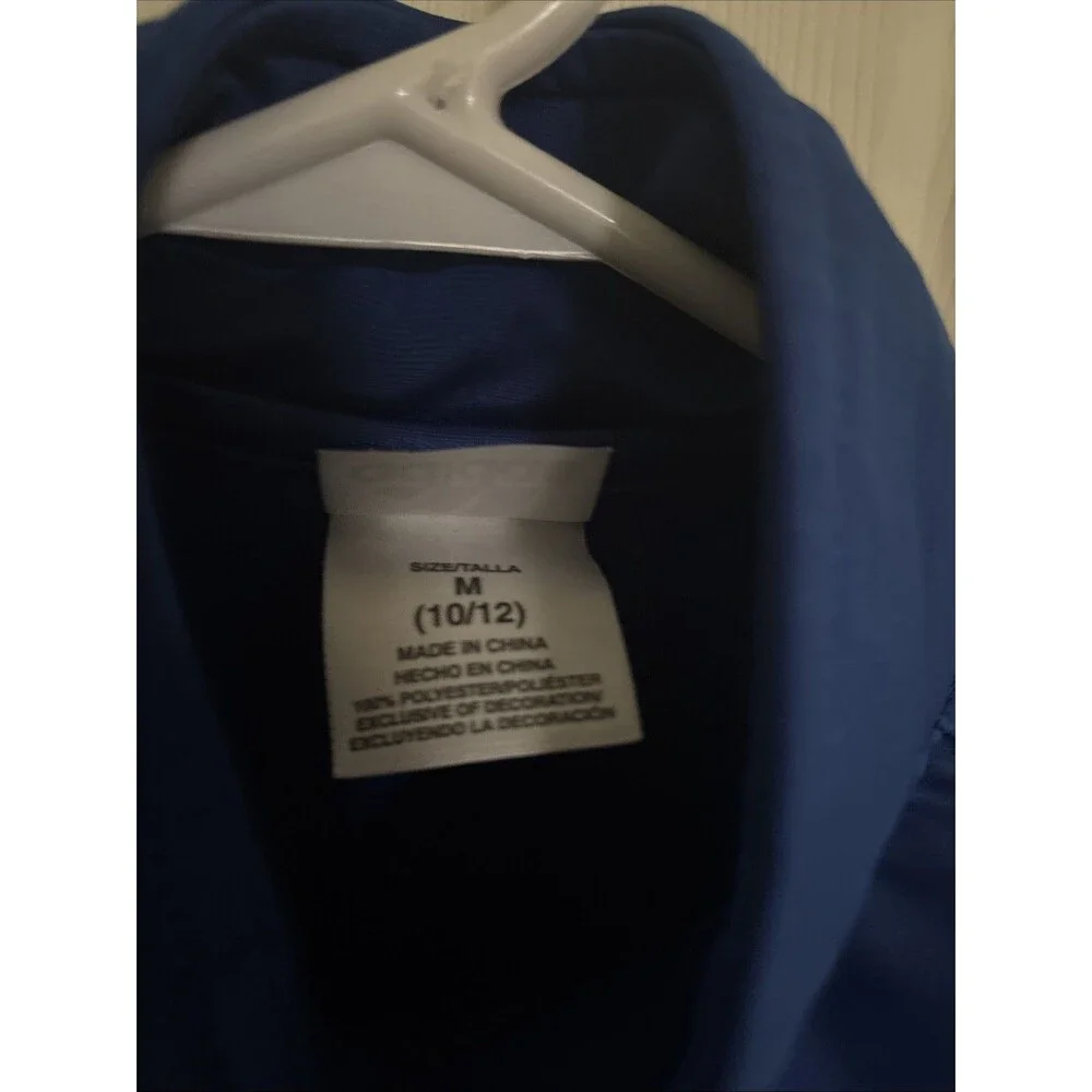 Adidas Boys Medium (10-12) Full Zip Blue and Black Long Sleeve Track Jacket